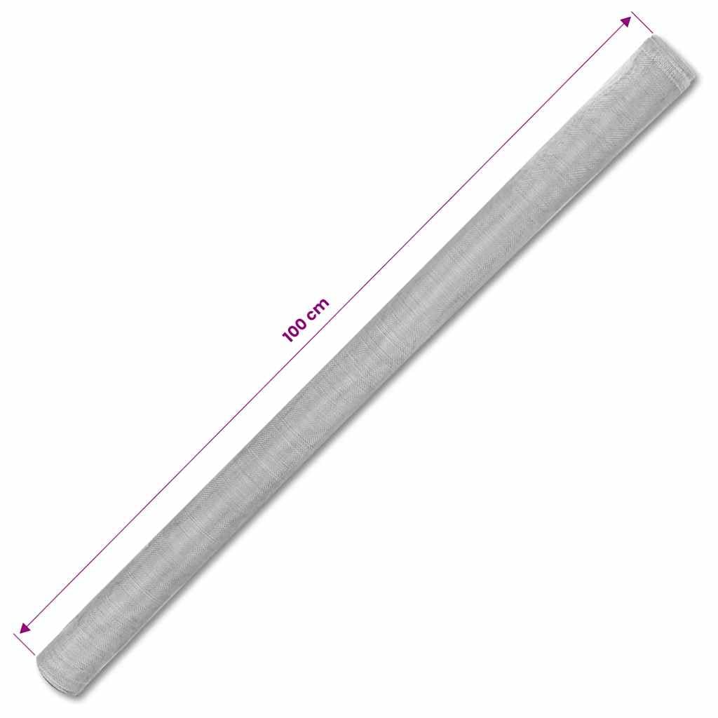 Aluminum Mesh 39.4x196.9 Inches Silver E194