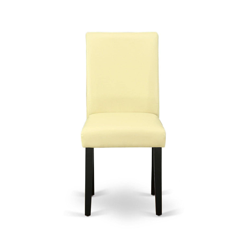Eggnog Faux Leather Upholstered Dining Chairs Set of 2 S650