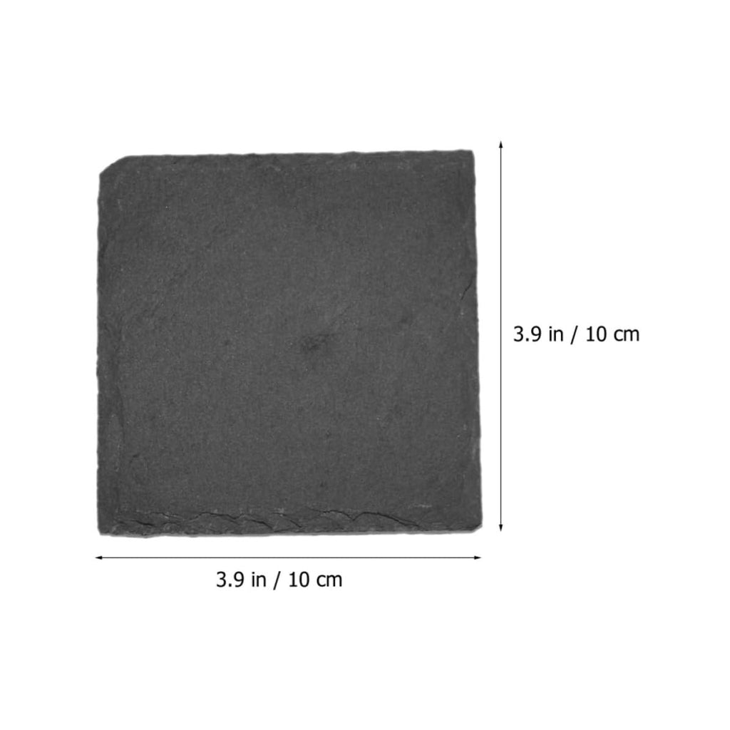 12pcs Natural Stone Coasters with Non Slip Bottom M190717
