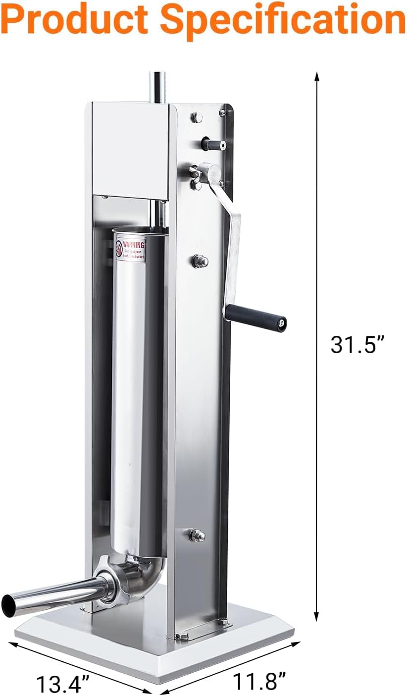15L Sausage Stuffer with 5 Stainless Steel Tubes F169