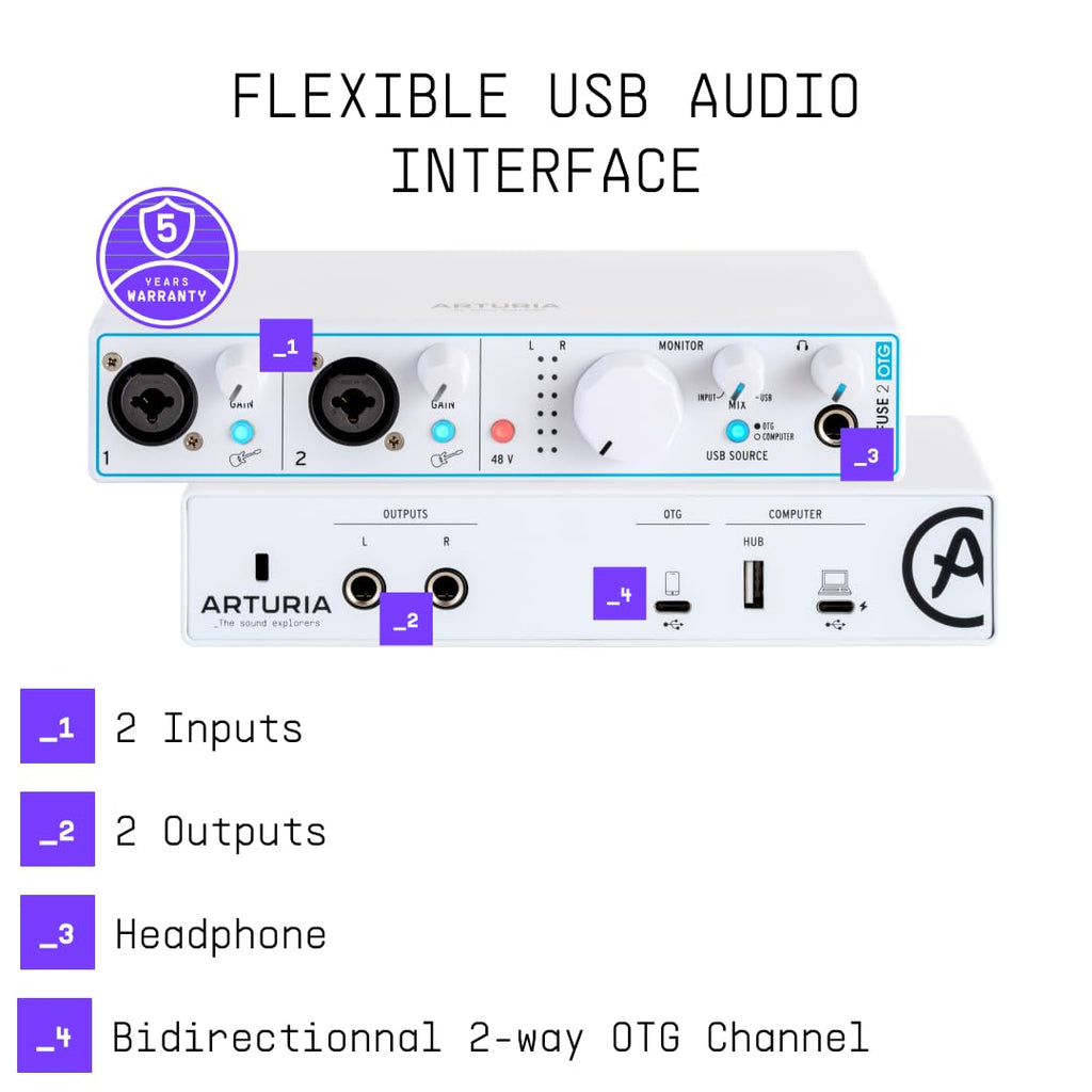 White USB Audio & MIDI Interface C6629