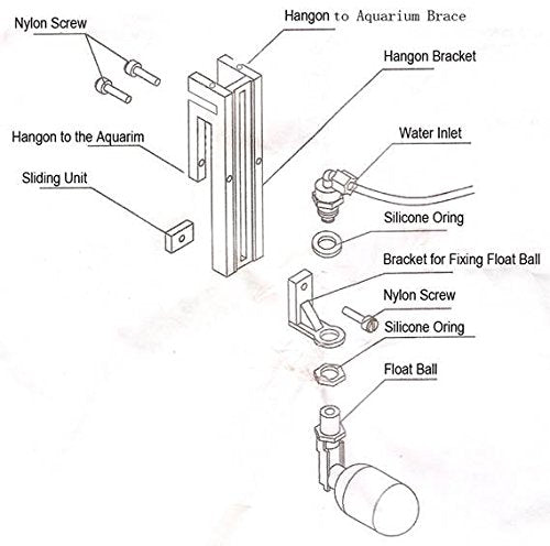 Aquarium Auto Water Filler Top Off System with Adjustable Bracket S48792