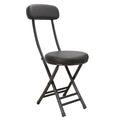 Portable Folding Cushioned Bar Stool 18 Inch Black B542