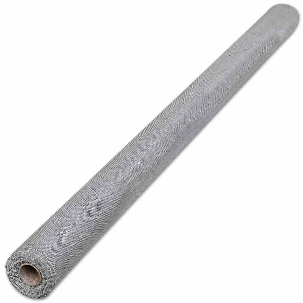 Aluminum Mesh 39.4x196.9 Inches Silver E194