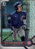 2022 Bowman Chrome Prospects Pete Crow-Armstrong Mojo Refractor RC Baseball Rookie Card Y486843