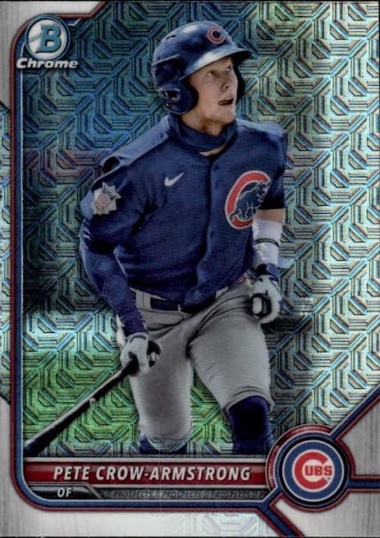 2022 Bowman Chrome Prospects Pete Crow-Armstrong Mojo Refractor RC Baseball Rookie Card Y486843