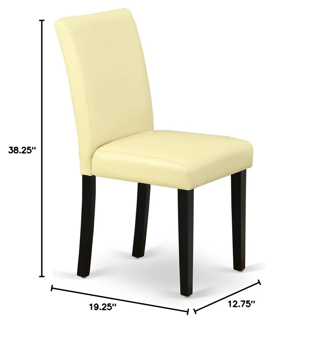 Eggnog Faux Leather Upholstered Dining Chairs Set of 2 S650