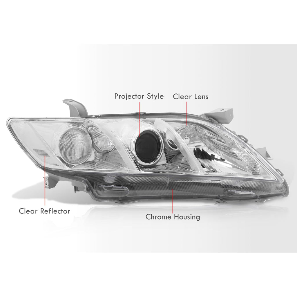 Chrome Housing Clear Lens Projector Headlights Pair A30883