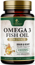 Omega 3 Fish Oil 2400mg 120 Softgels V66125