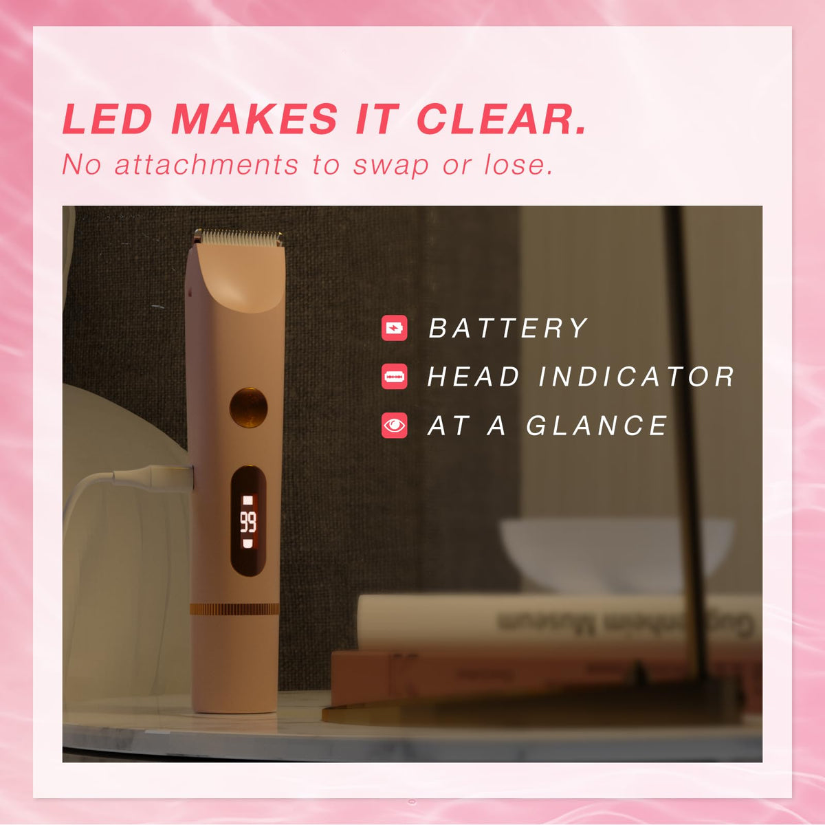 Dual-Head Electric Body Hair Trimmer IP67 Waterproof USB-C Rechargeable Y878025