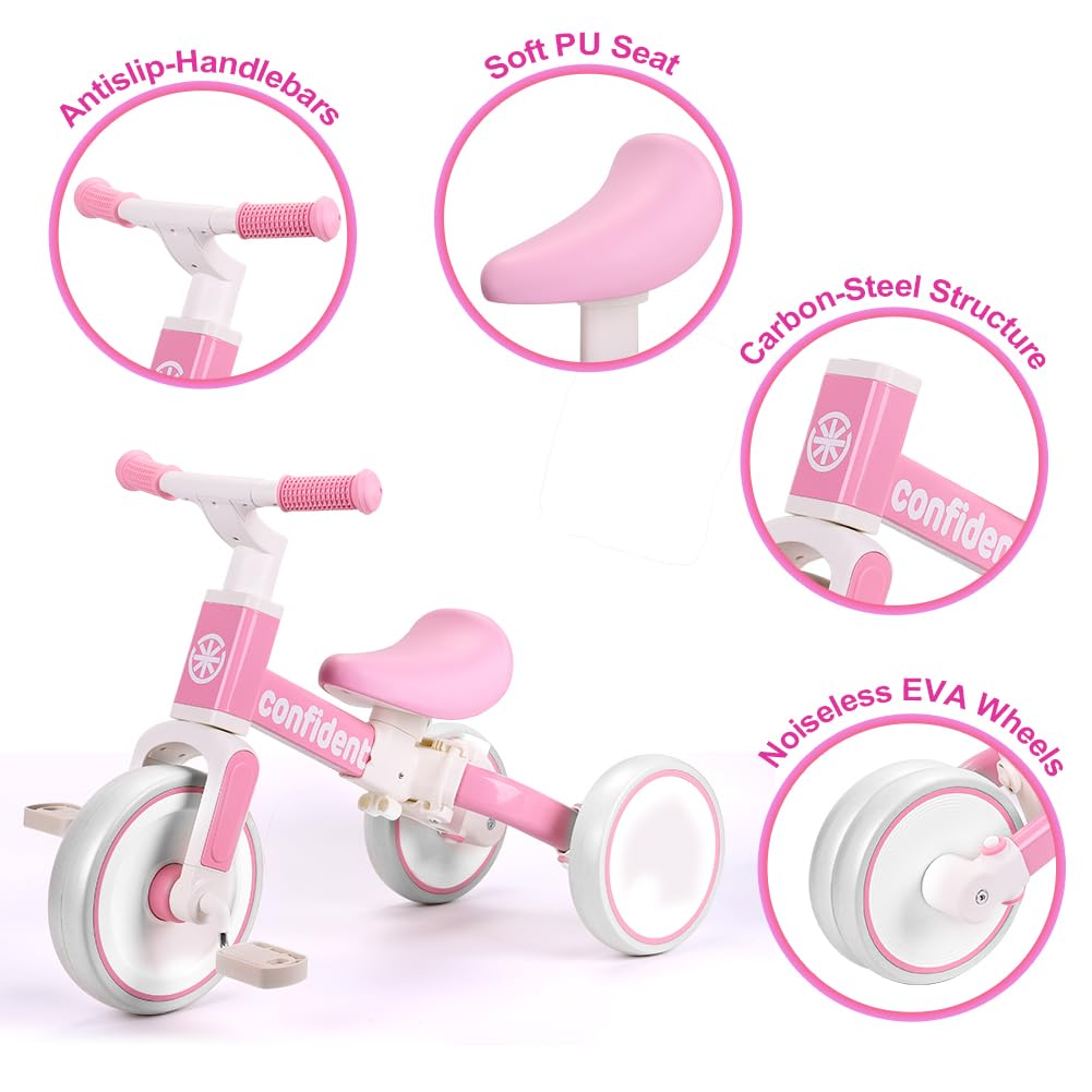 Tricycle for Toddlers 1-3 Year Olds, 5 in 1 Toddler Balance Bike L254032