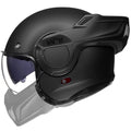 Matte Black Full Face Modular Motorcycle Helmet V9756