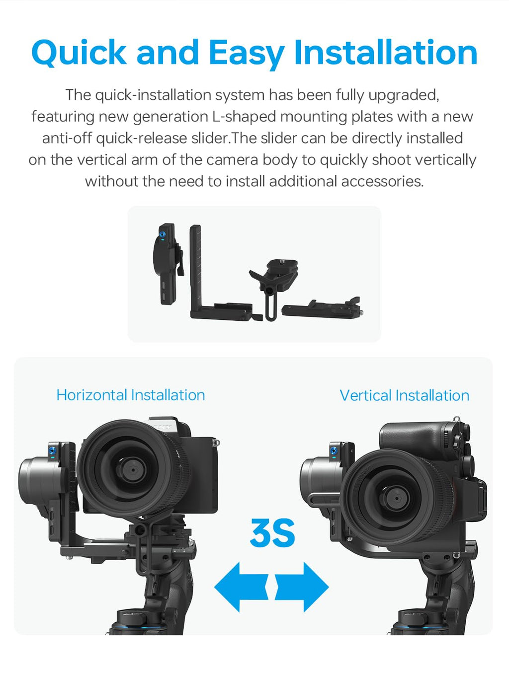 Camera Gimbal Stabilizer with AI Tracking S3025
