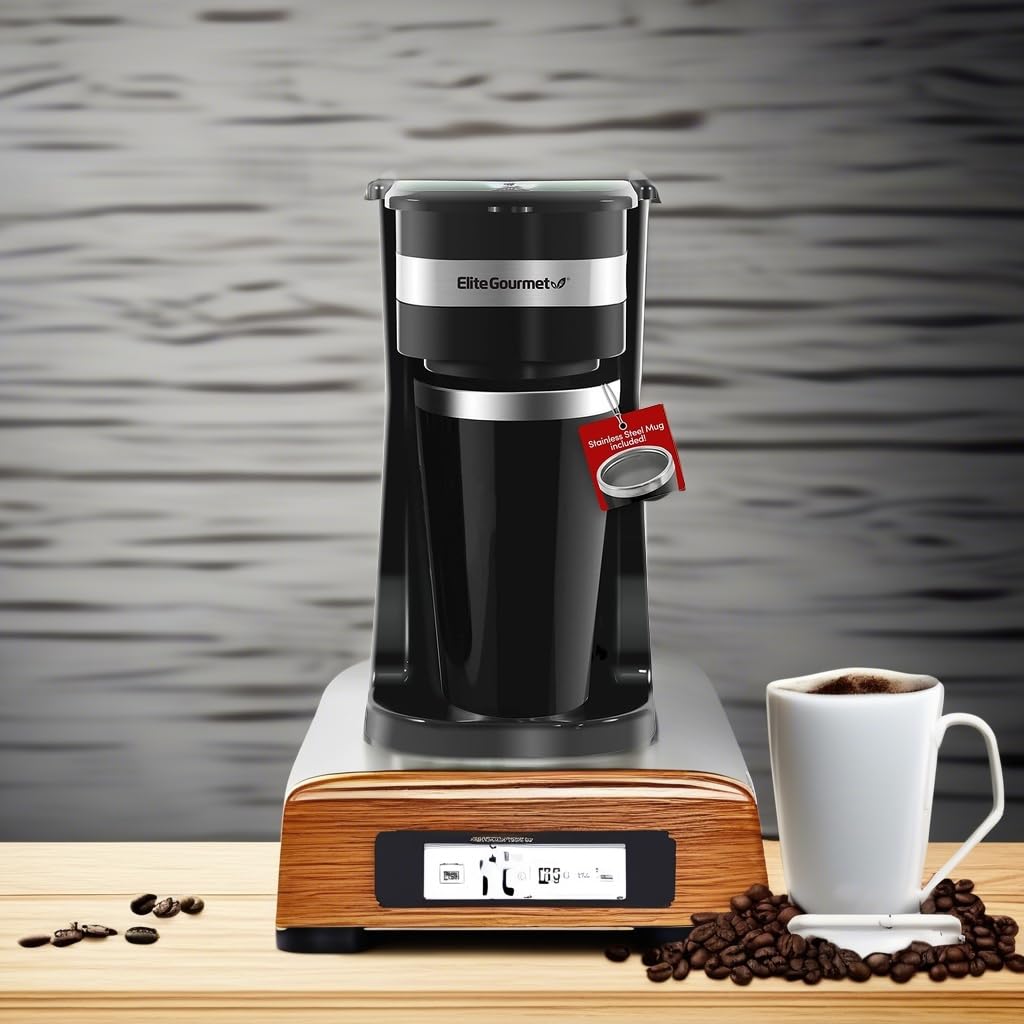 Black Single-Serve Compact Coffee Maker U2696