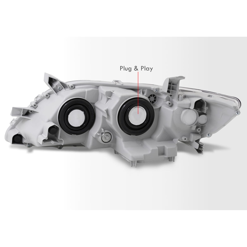Chrome Housing Clear Lens Projector Headlights Pair A30883