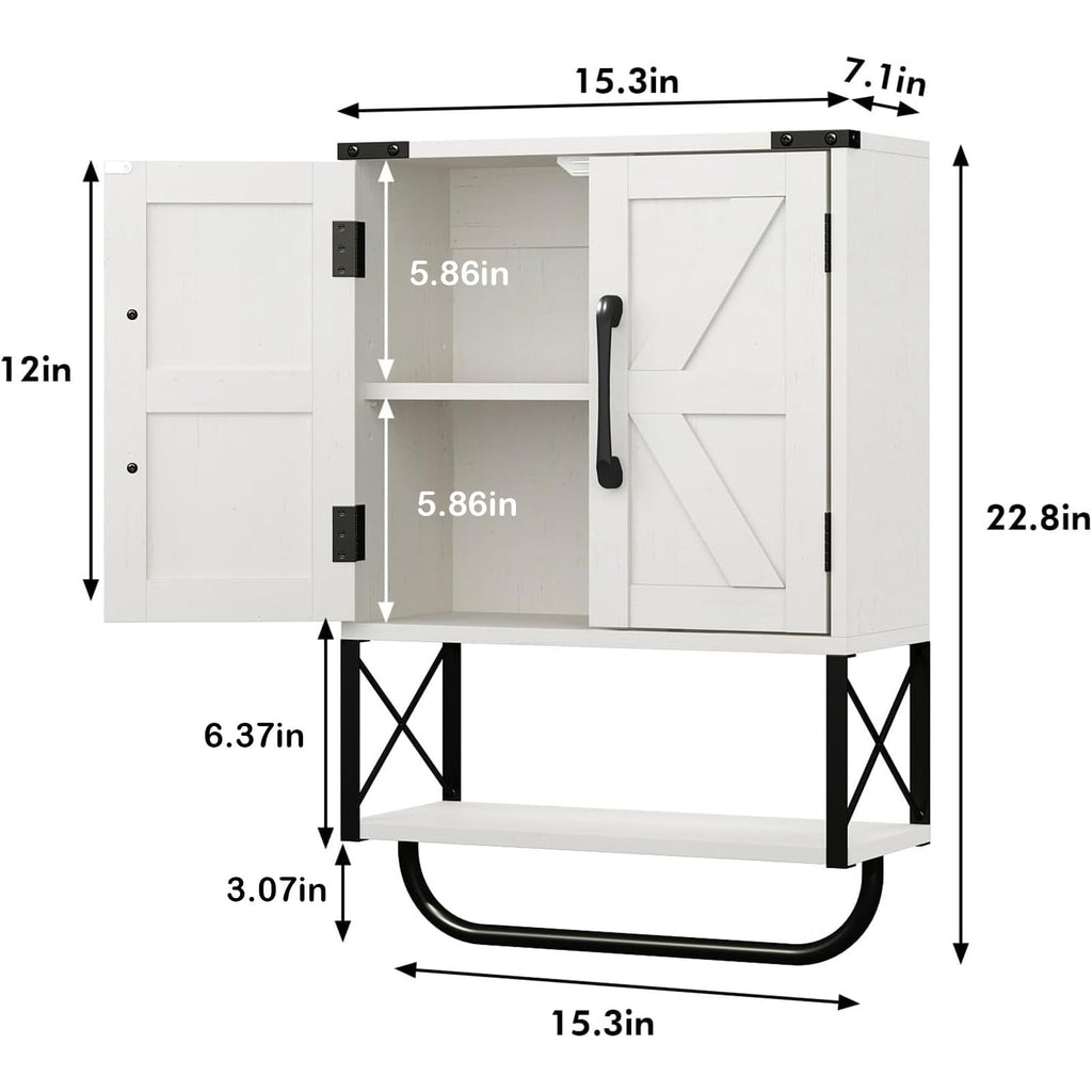 Medicine Cabinet with 2 Barn Door C4834