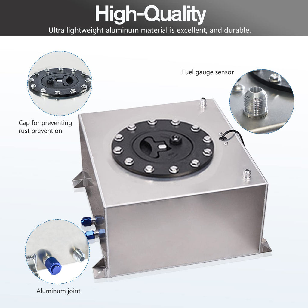 5 Gallon Aluminum Polished Fuel Cell with Cap H54336