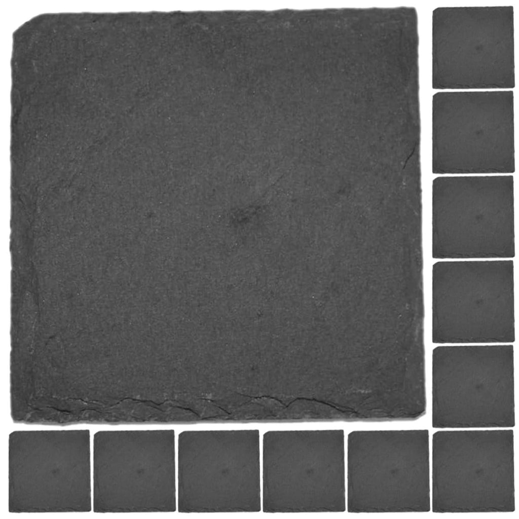 12pcs Natural Stone Coasters with Non Slip Bottom M190717