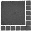 12pcs Natural Stone Coasters with Non Slip Bottom M190717