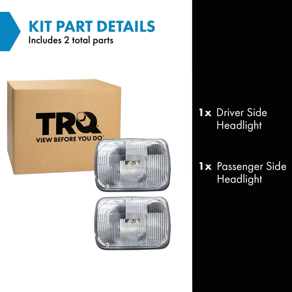 Headlight Set Sealed Beam 2 Piece R53460