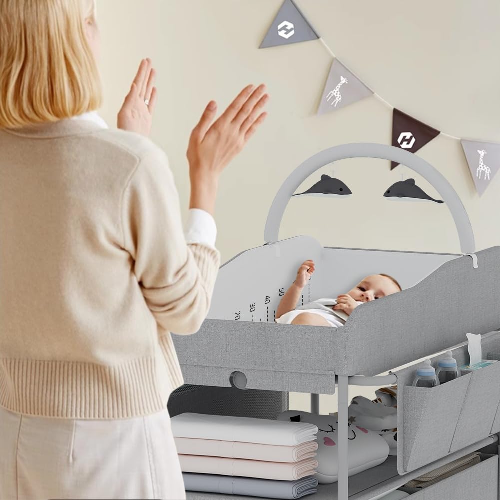 Portable Baby Changing Table with Storage Drawers R82155