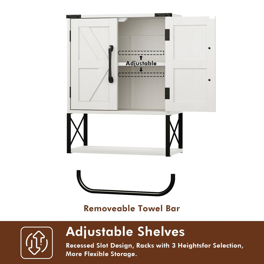 Medicine Cabinet with 2 Barn Door C4834