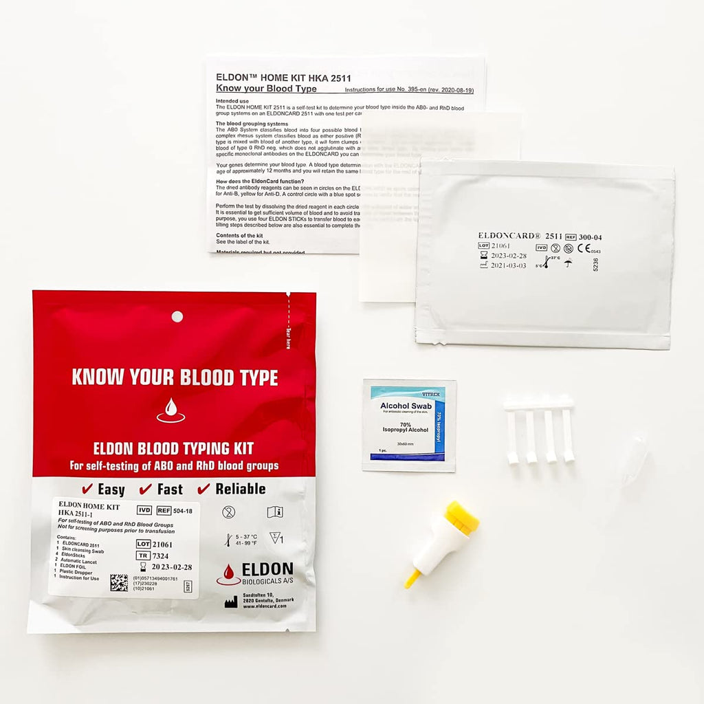 Home Blood Typing Kit 8 Kits X886476