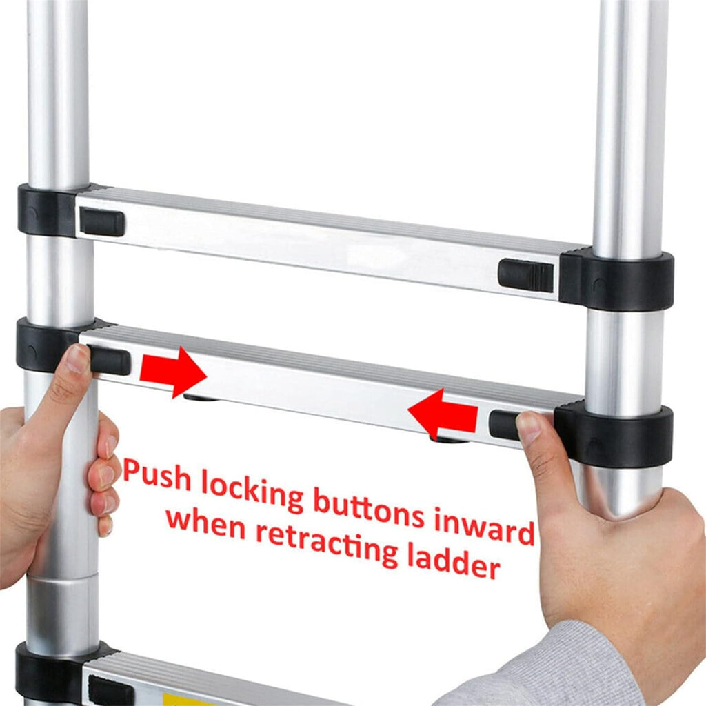 Telescopic Aluminum Ladder 14.5FT 330lbs Capacity C694