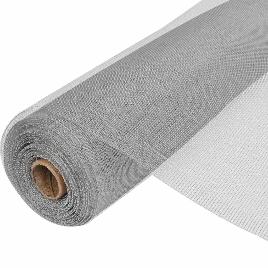 Aluminum Mesh 39.4x196.9 Inches Silver E194
