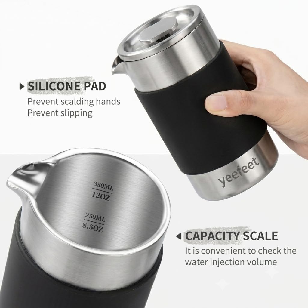 12 oz Stainless Steel French Press P119