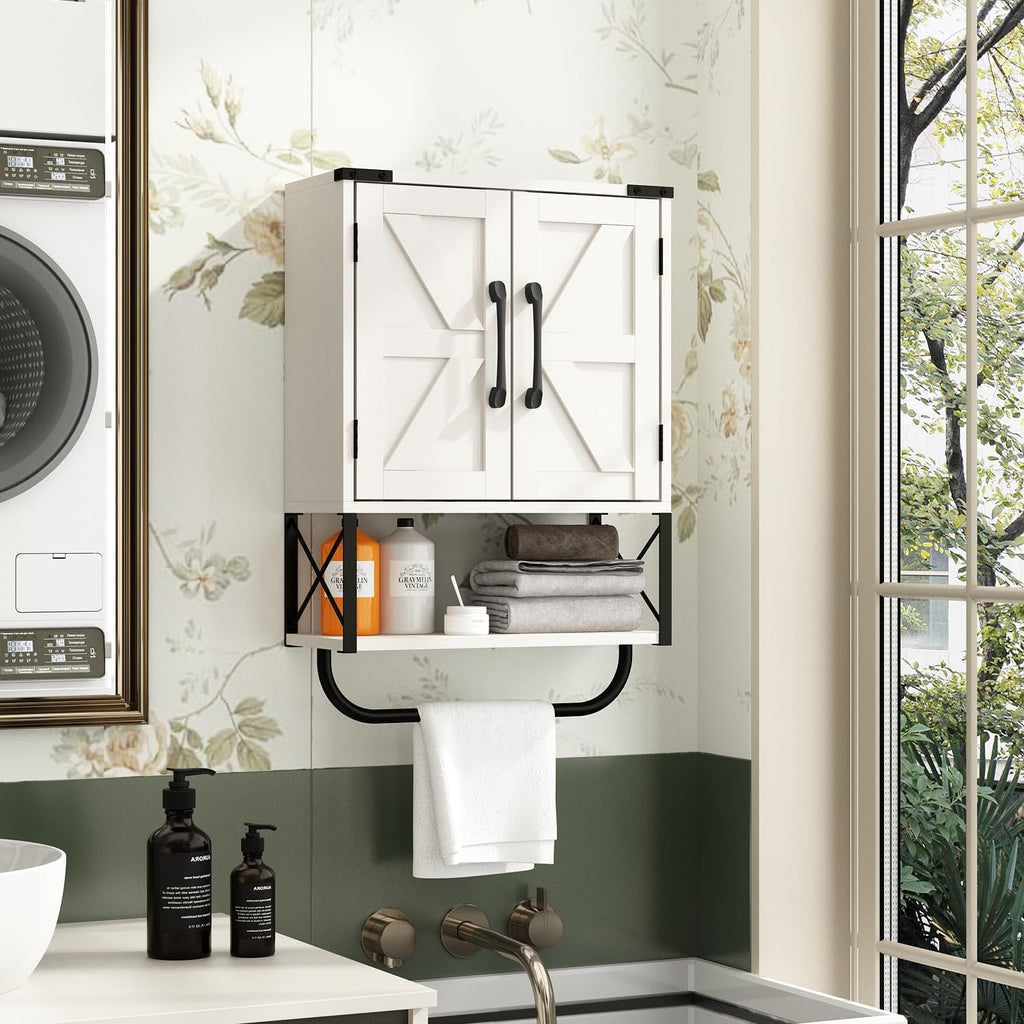 Medicine Cabinet with 2 Barn Door C4834