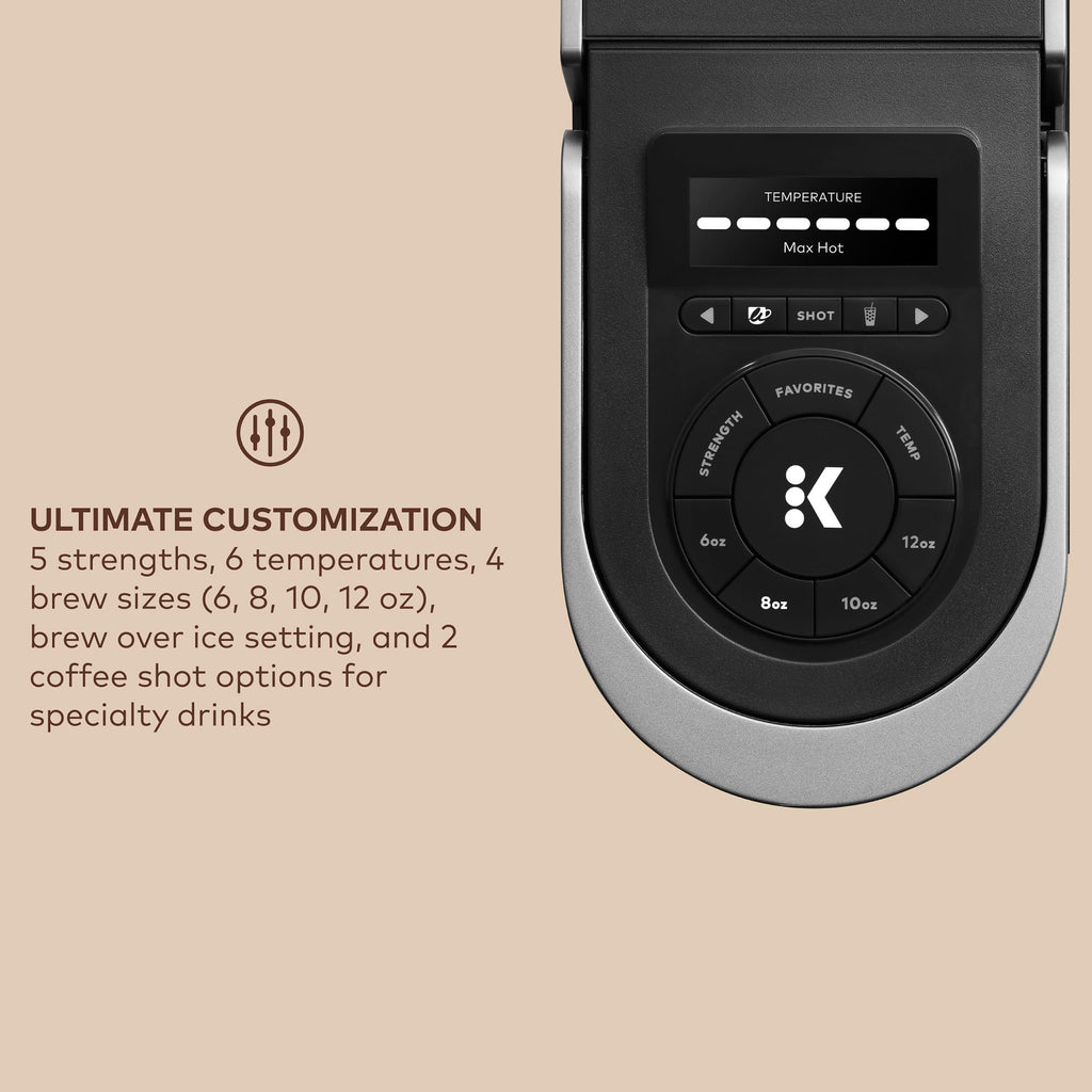 Single Serve Coffee Maker with Built-In Frother, 6 Brew Sizes, Black P700