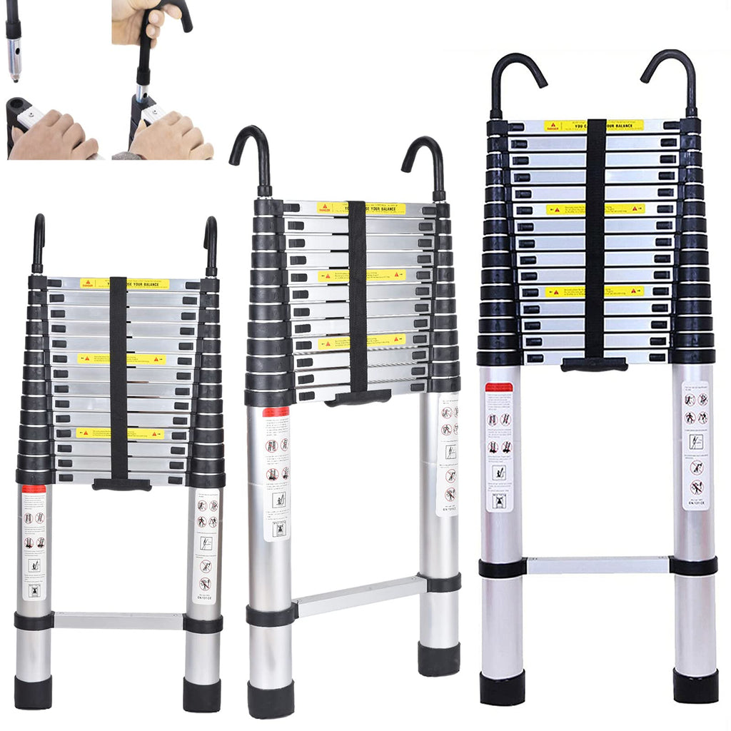 Aluminum Telescoping Extension Ladder 330 Lb Capacity H5926