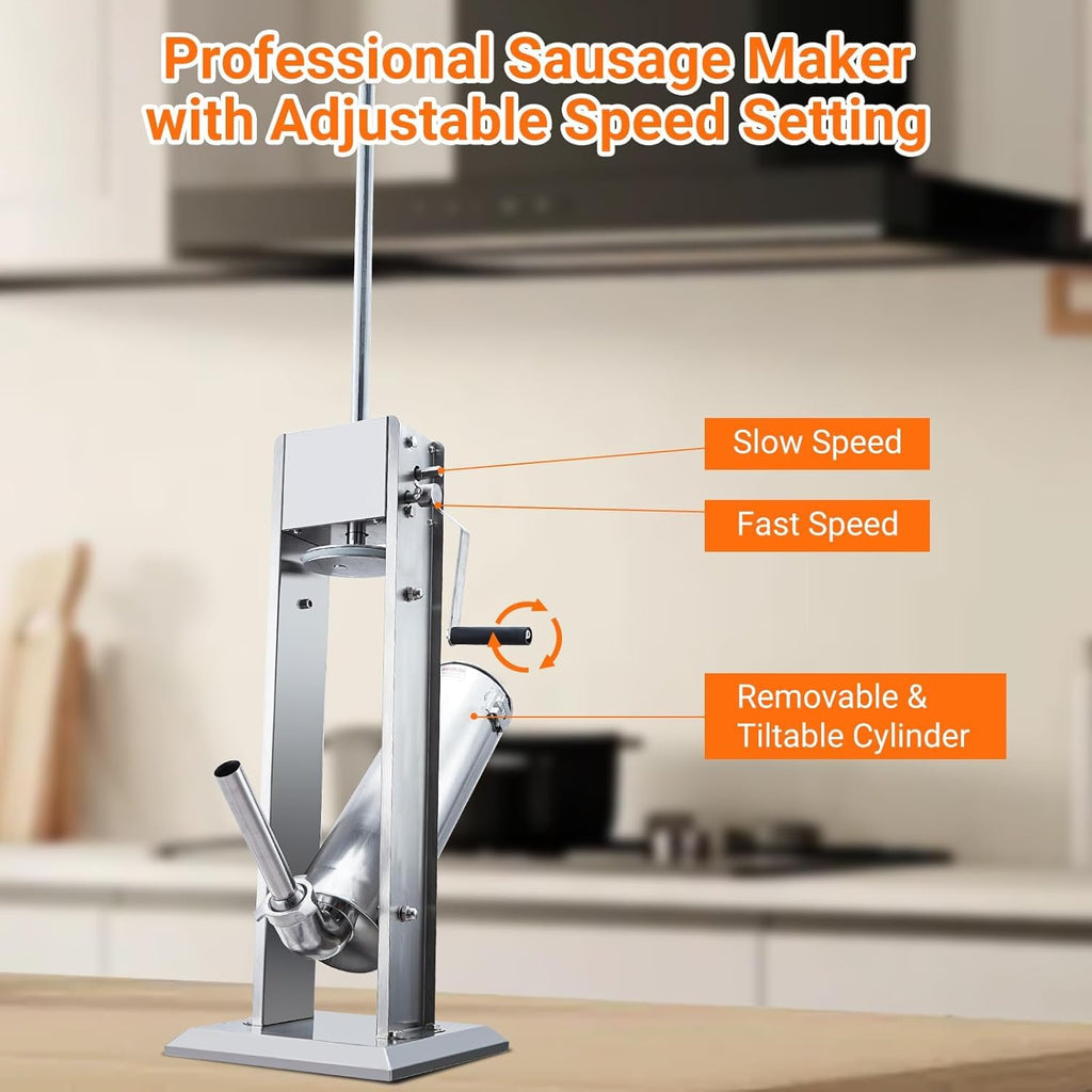 15L Sausage Stuffer with 5 Stainless Steel Tubes F169