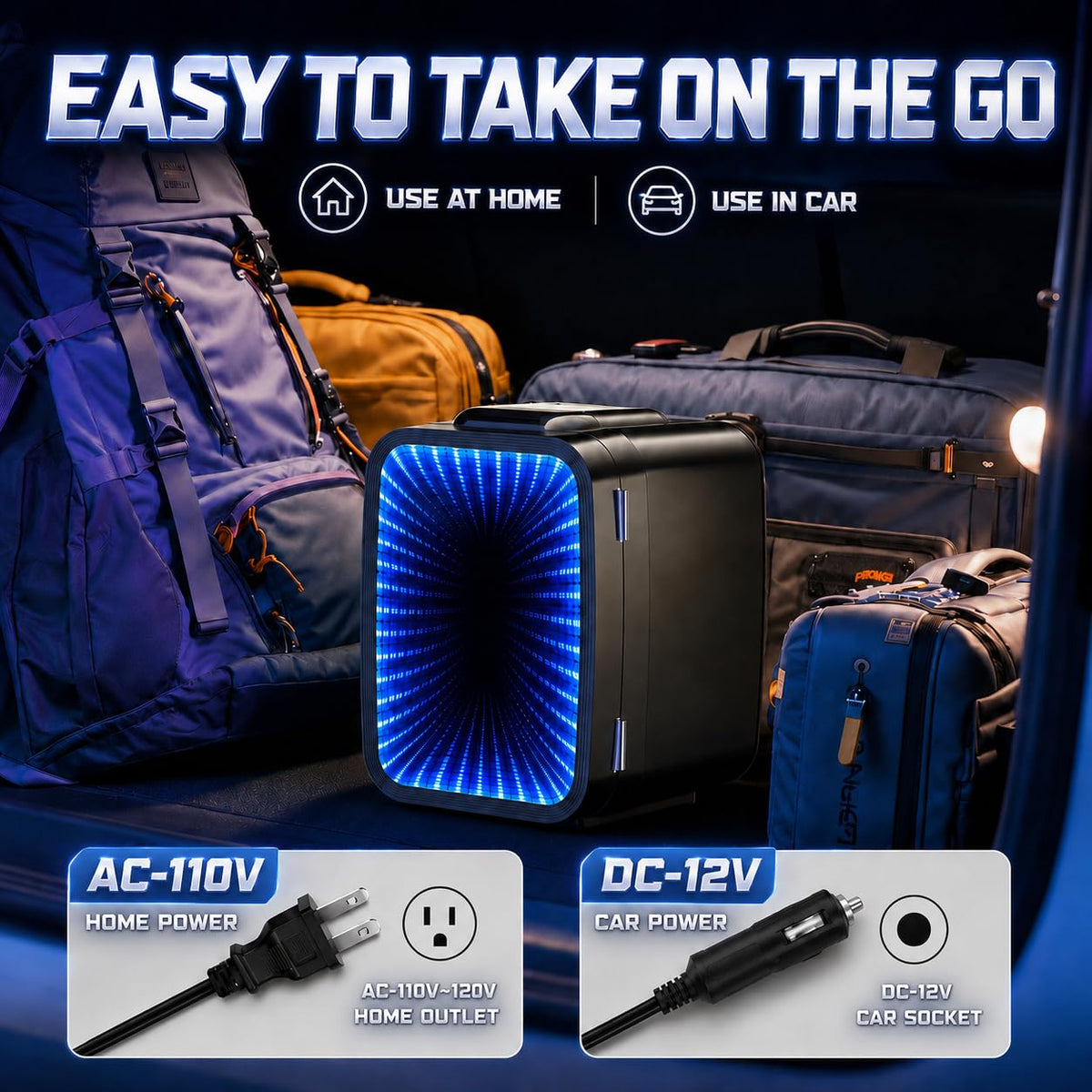 Mini Fridge with 7 Gaming Lights Modes G626992