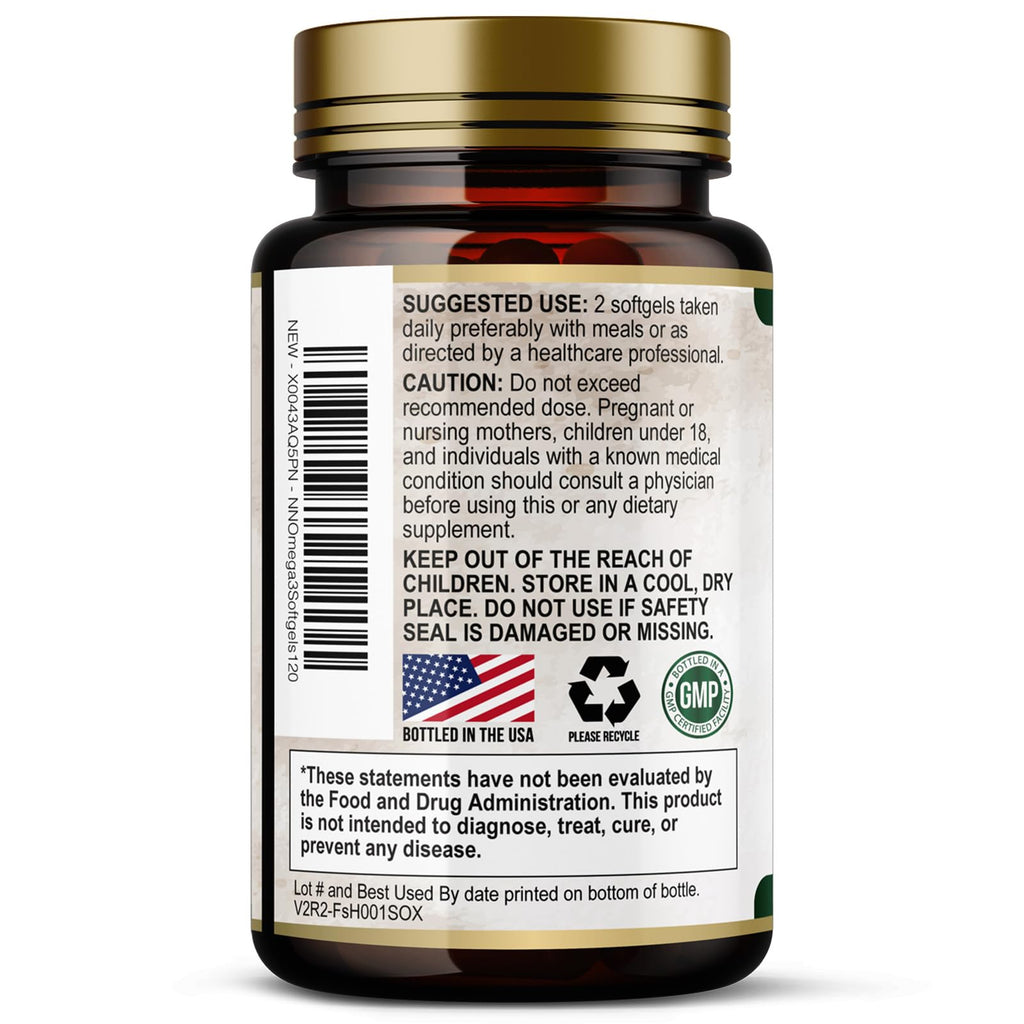 Omega 3 Fish Oil 2400mg 120 Softgels V66125