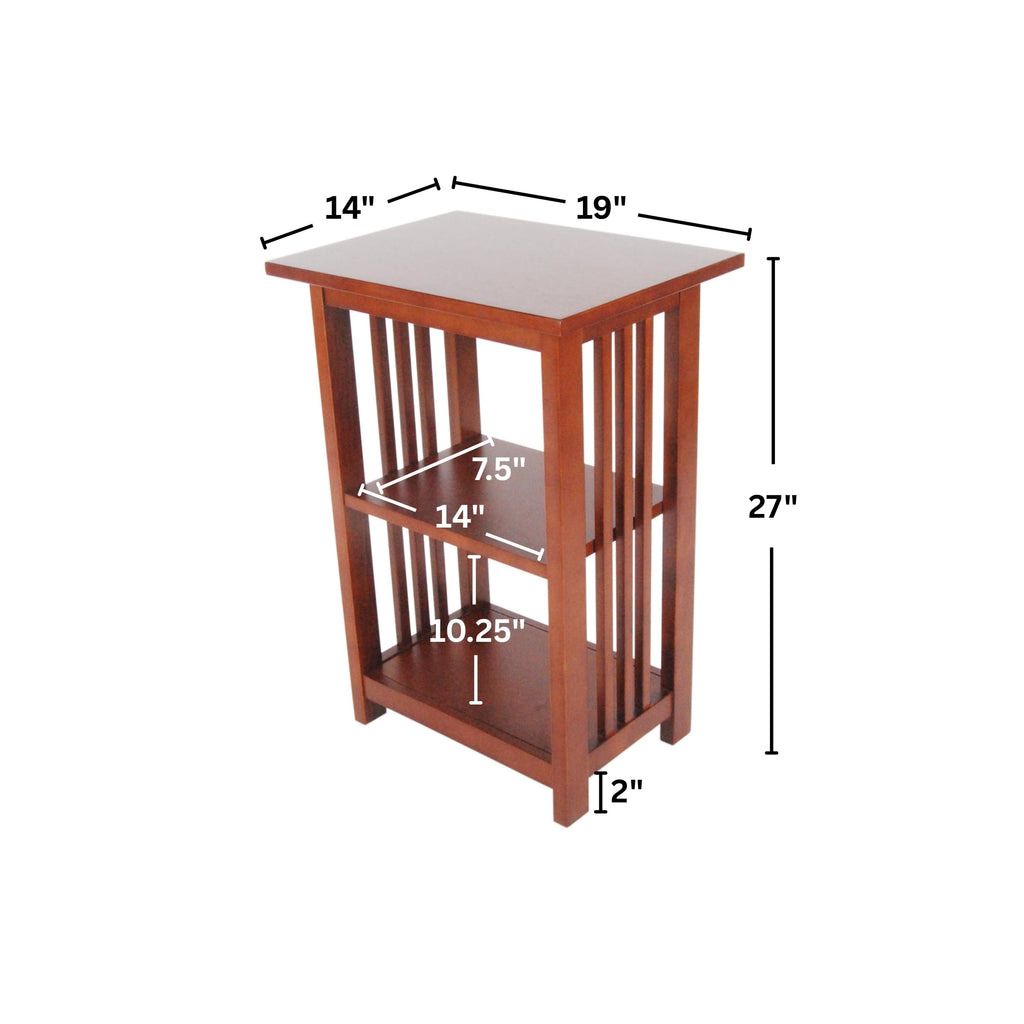 Cherry 3-Tier End Table V48122