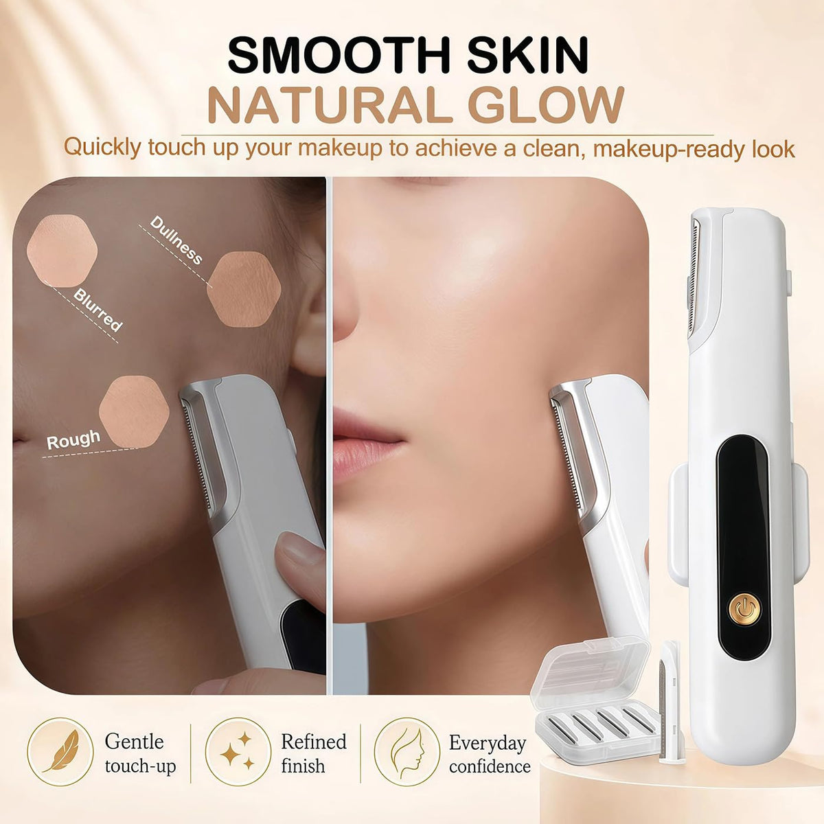 Sonic Dermaplane Razor with 5 Refill Blades R722