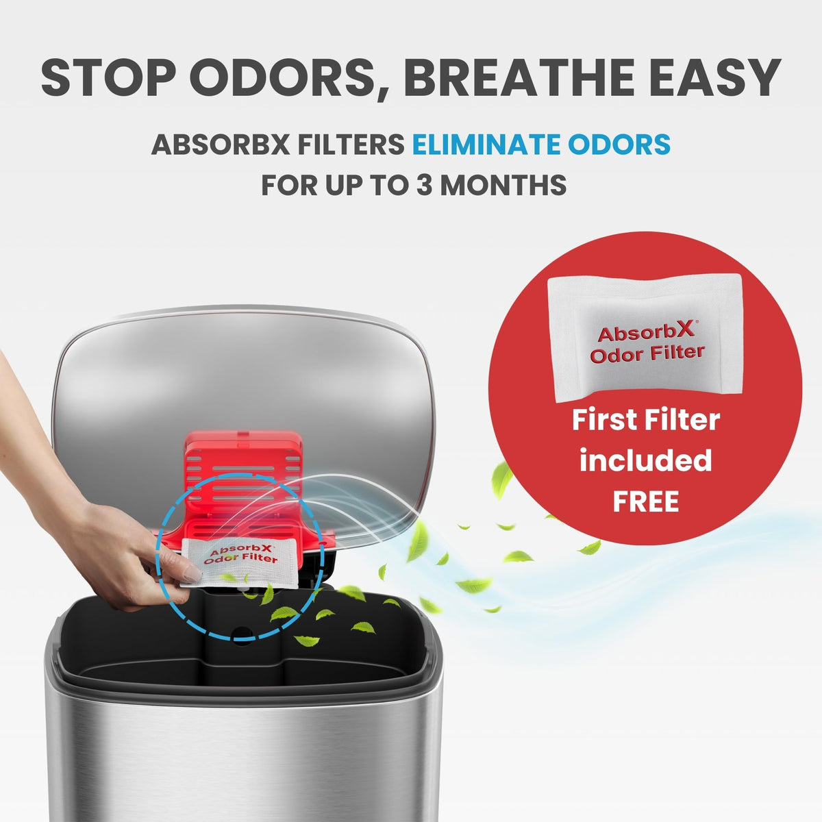 13.2 Gallon Stainless Steel Step Trash Can with Lid V9896