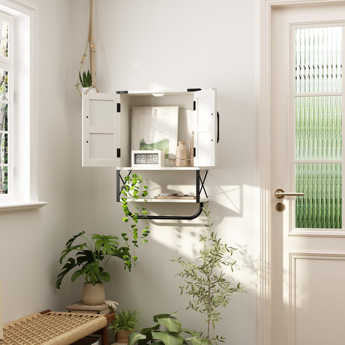 Medicine Cabinet with 2 Barn Door C4834