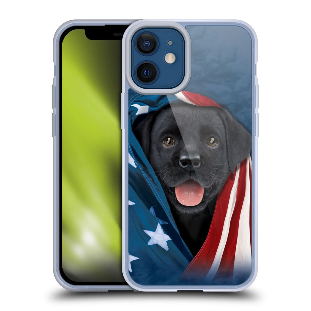 Black Labrador Gel Case Compatible with iPhone 12 Mini P918714