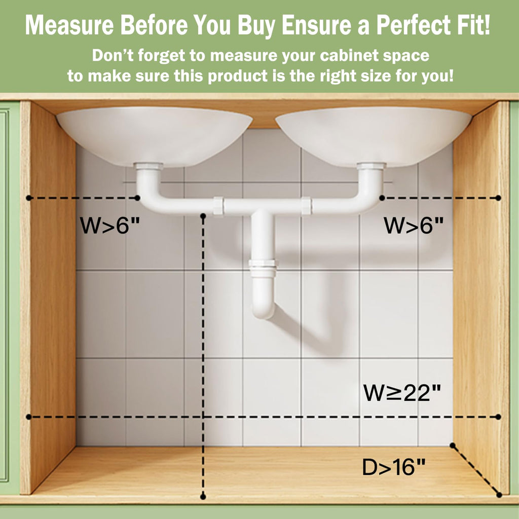 2-Pack 3-Tier Pull Out Under Sink Organizer J924146