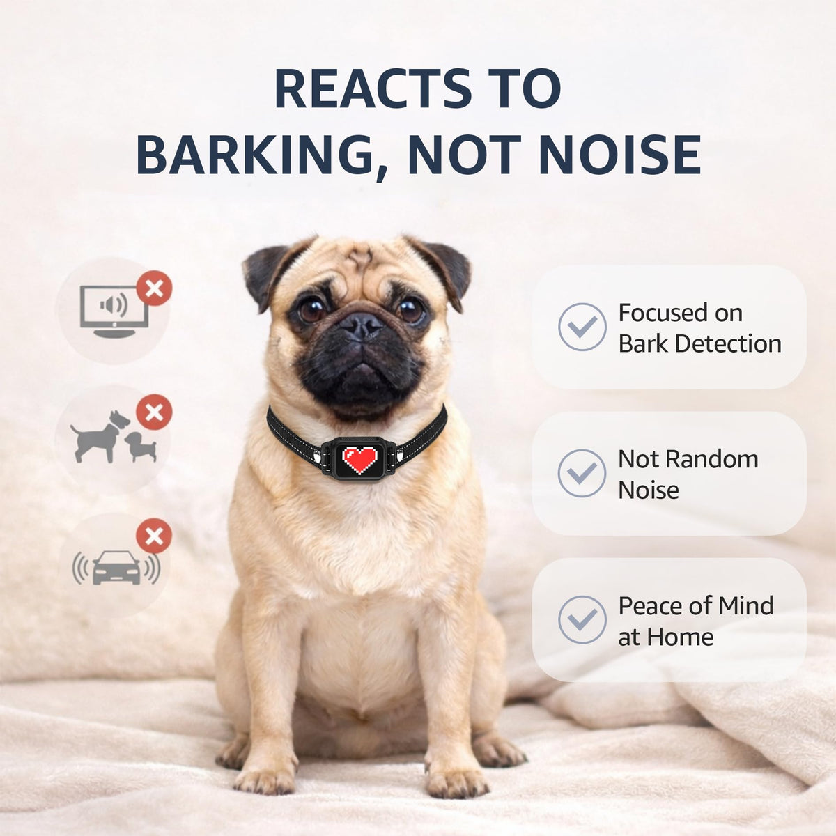 Small Dogs Bark Collar with Magnetic Charging L94008