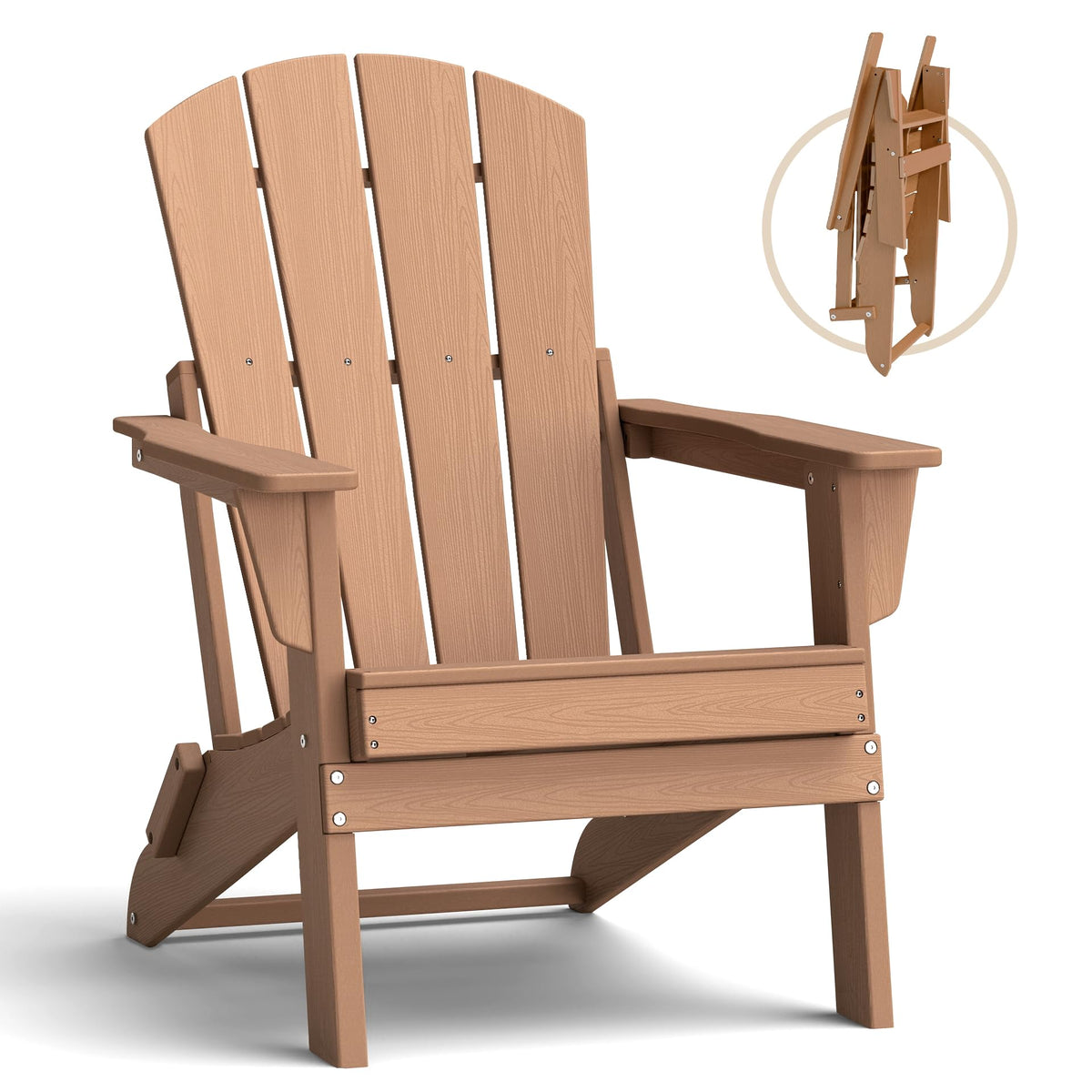 Folding HDPE Adirondack Chair Z476820