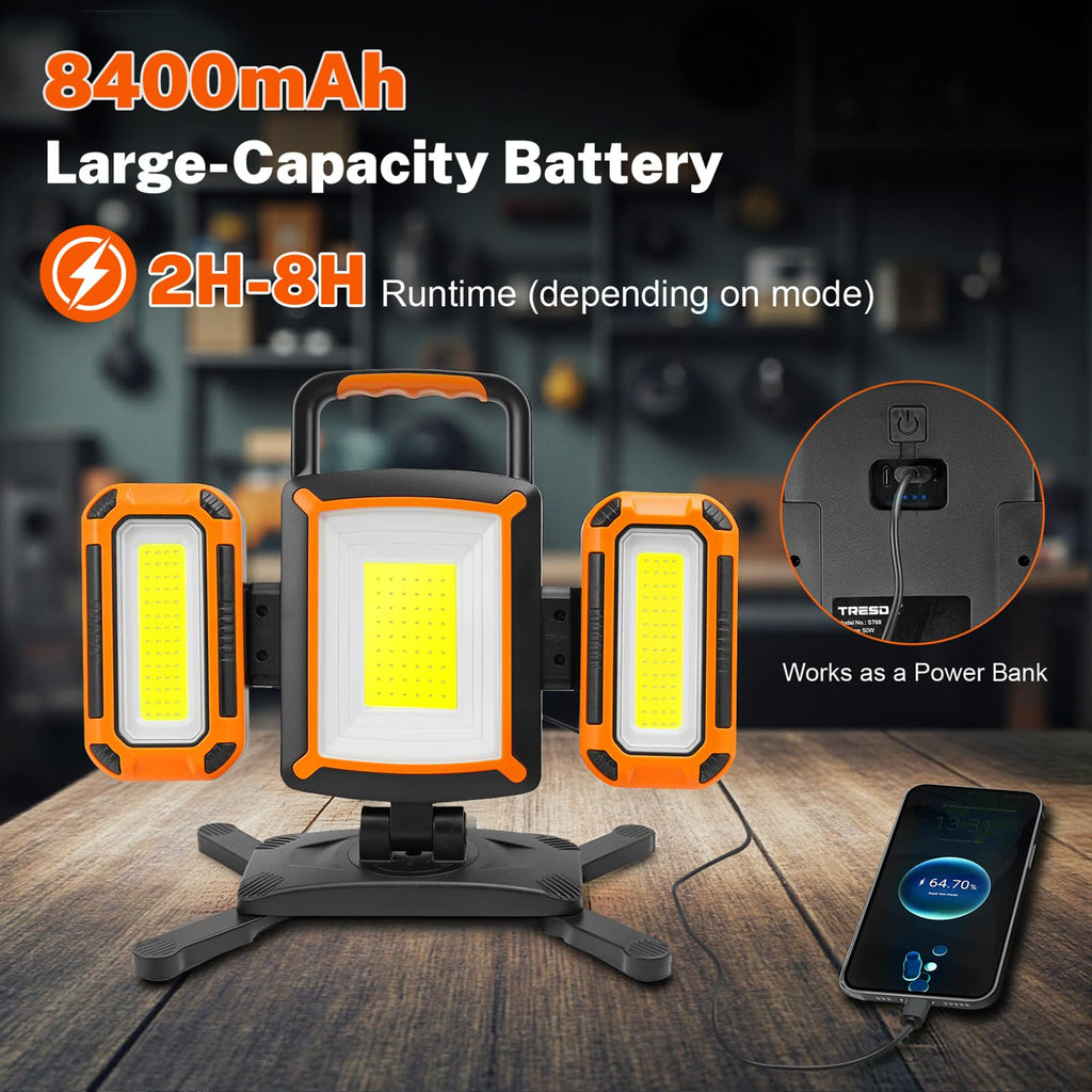 5000LM Rechargeable Magnetic Work Light Y33495