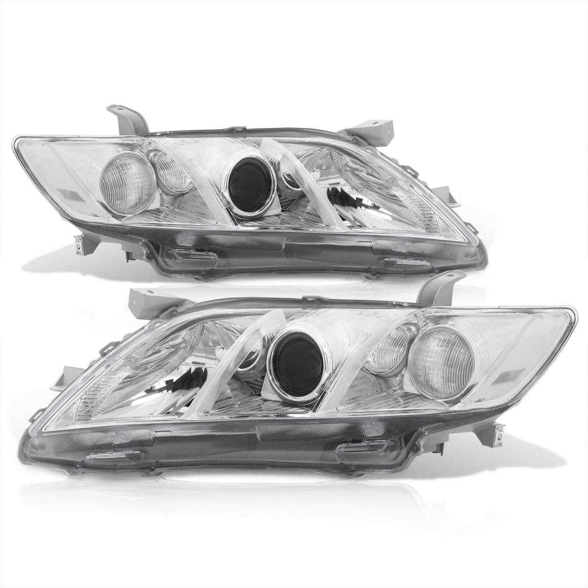 Chrome Housing Clear Lens Projector Headlights Pair A30883