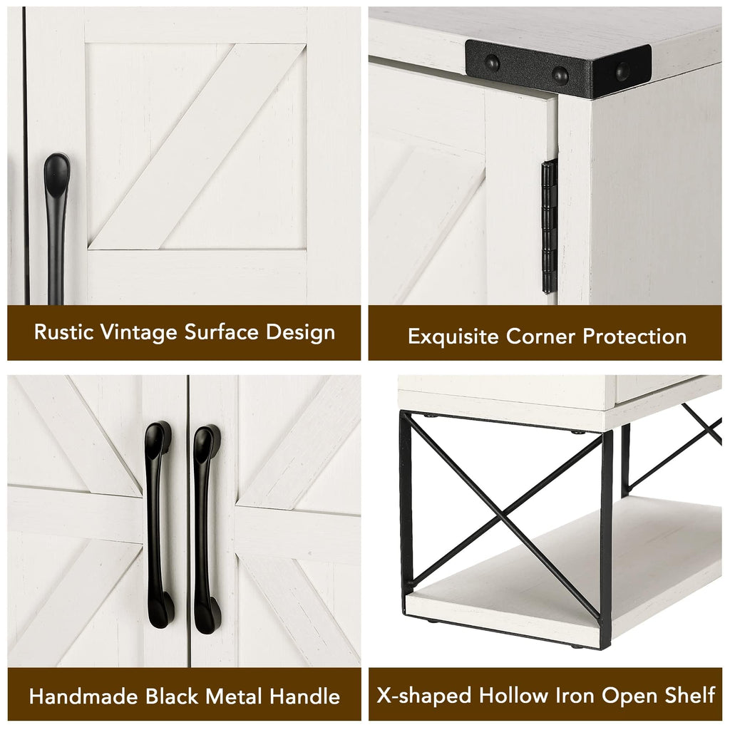 Medicine Cabinet with 2 Barn Door C4834