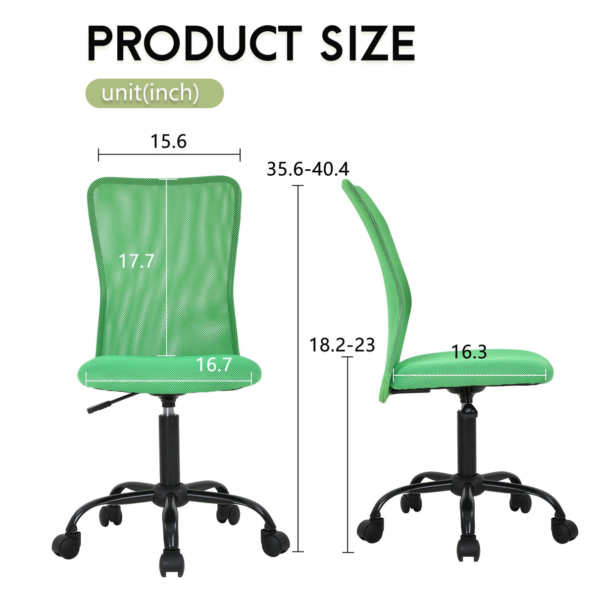 Green Ergonomic Mesh Office Chair with Lumbar Support P141