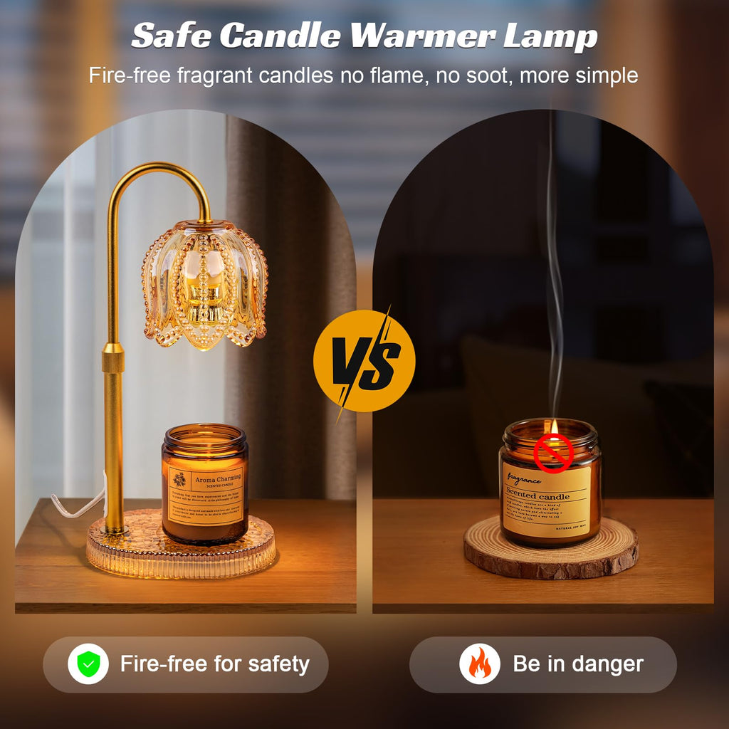 Candle Warmer Lamp with Timer & Dimmable Light Y109499