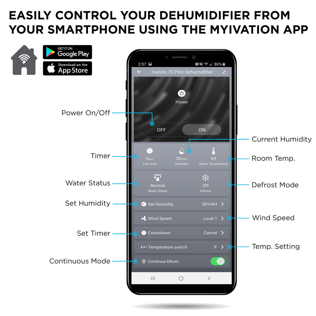 50 Pint Smart Wi-Fi Dehumidifier with Hose V773130